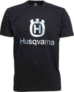 Husqvarna T-Shirt, navy - big logo in the group Forest and Garden Products / Husqvarna Protective clothing/equipment / Workwear / Accessories at Gräsklipparbutiken (1016371)