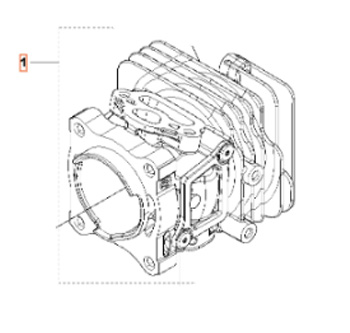 Cylinder Husqvarna T525 in the group  at Gräsklipparbutiken (5010158-01)