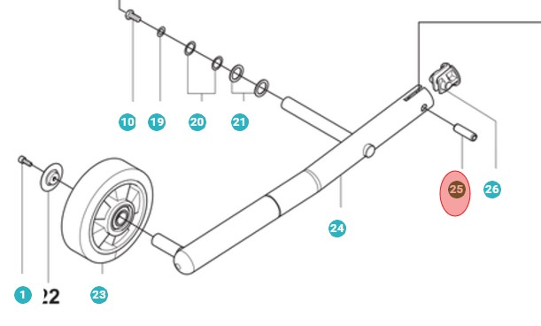 Turn Pin 5010198-01 in the group  at Gräsklipparbutiken (5010198-01)