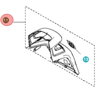 Front Cover, Incl. Decal 5010563-01 in the group at Gräsklipparbutiken (5010563-01)