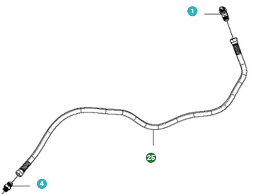 Hydraulic Hose, L=1250 5010873-02 in the group at Gräsklipparbutiken (5010873-02)