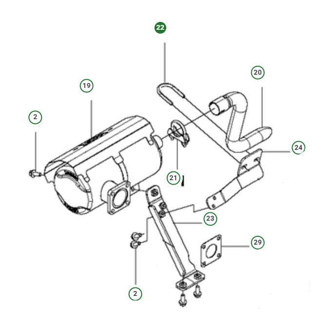 Clamp Assy Exhaust Only Steel in the group at Gräsklipparbutiken (5011522-04)