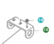 Bracket, Holder Rear Wheel Axle 5013213-01 in the group  at Gräsklipparbutiken (5013213-01)