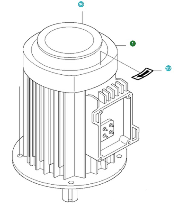 Electric motor 9.2Kw, 575-600V in the group  at Gräsklipparbutiken (5013656-03)