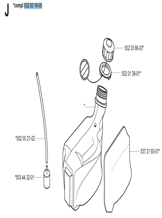 Fuel tank in the group  at Gräsklipparbutiken (5020016-05)