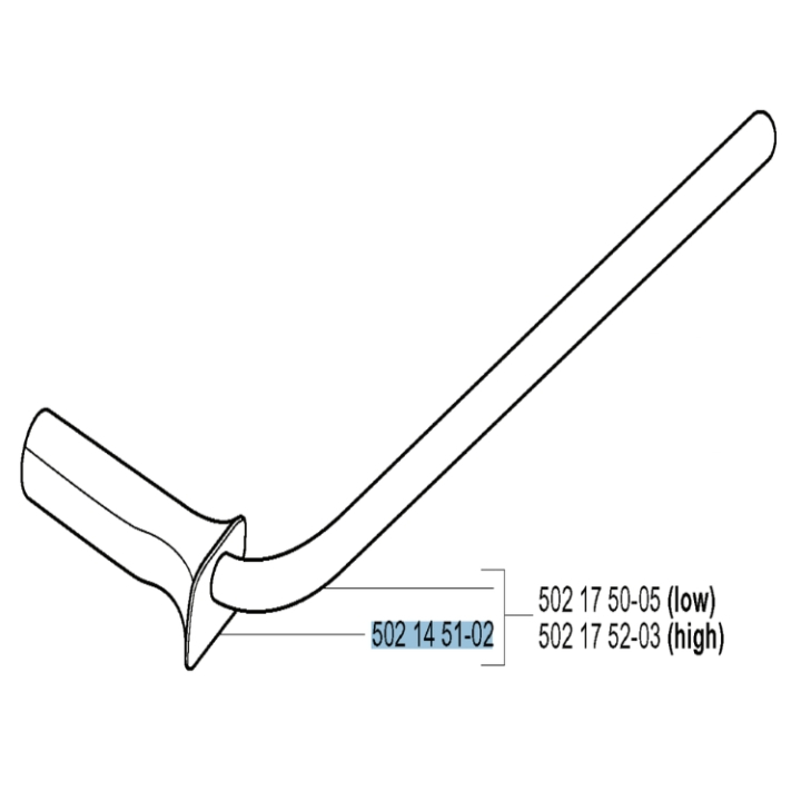 Handle Left 5021451-02 in the group  at Gräsklipparbutiken (5021451-02)