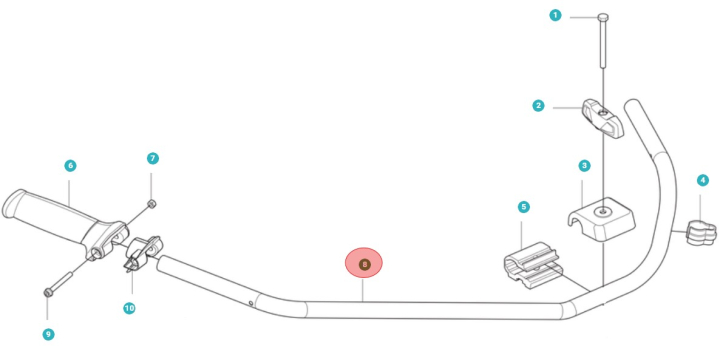 Handlebar 325Ir 5021995-05 in the group  at Gräsklipparbutiken (5021995-05)