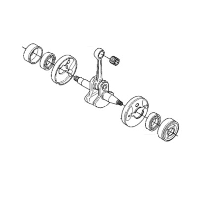 Crankshaft 5022128-04 in the group  at Gräsklipparbutiken (5022128-04)