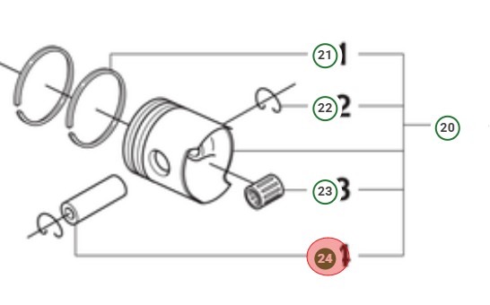 Piston Bolt 5032891-09 in the group  at Gräsklipparbutiken (5032891-09)