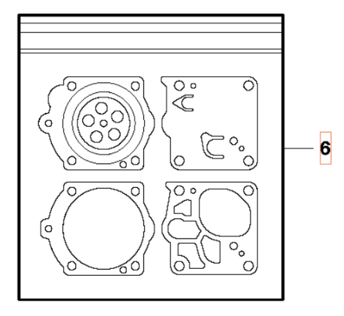 Gasket Kit Carburetors in the group  at Gräsklipparbutiken (5035974-03)