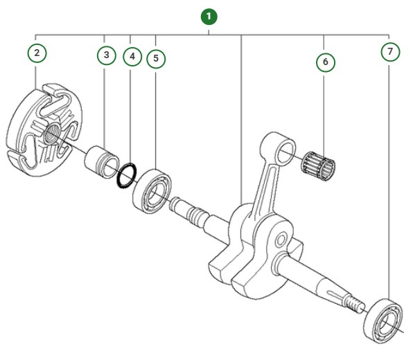 Crankshaft 5037487-04 in the group  at Gräsklipparbutiken (5037487-04)