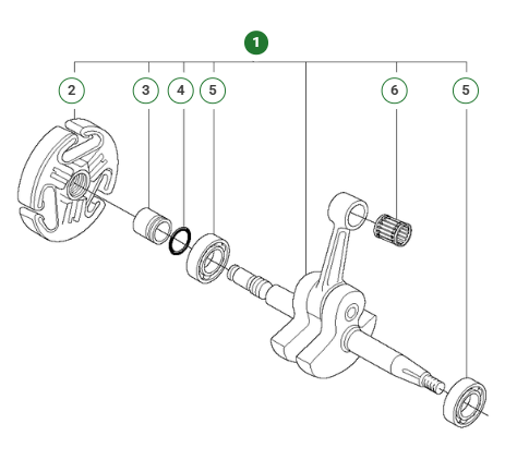 Crankshaft Assy Kit in the group  at Gräsklipparbutiken (5037487-06)