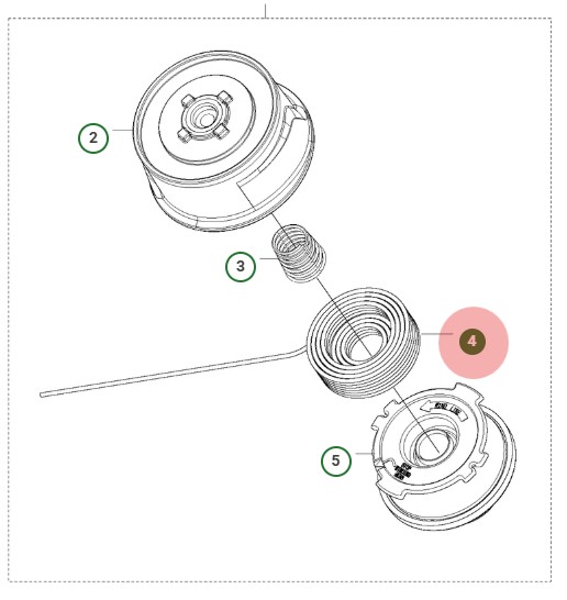 Trimmer Lina Silent 2.0 in the group Spare parts Husqvarna 136LiL at Gräsklipparbutiken (5039795-01)