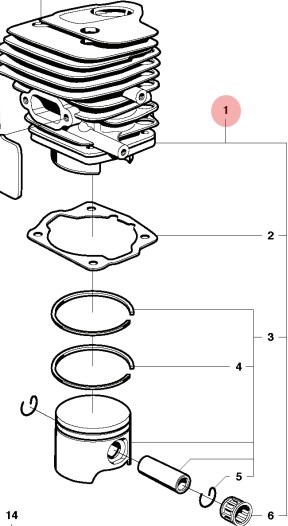 Cylinder Kpl 5062437-15 in the group at Gräsklipparbutiken (5062437-15)
