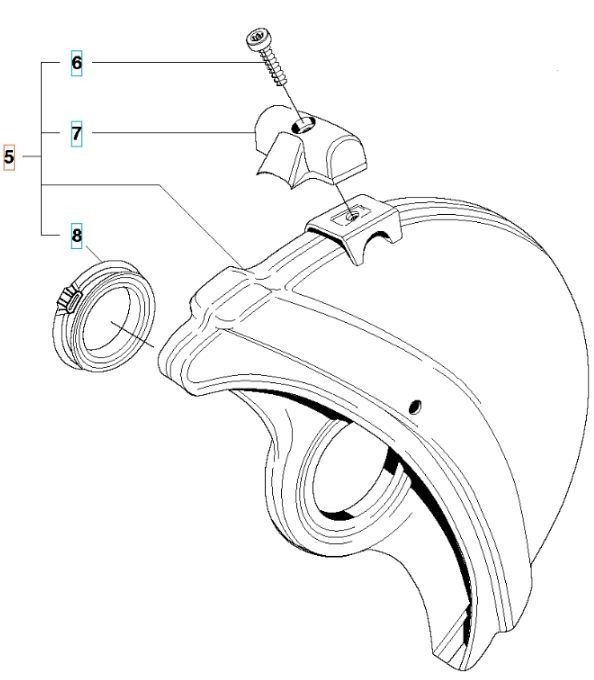 Blast protection Kpl Chrome 12 in the group  at Gräsklipparbutiken (5063405-01)