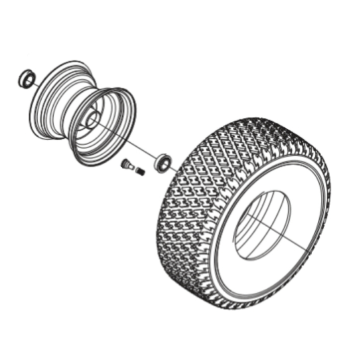 Wheel Kit TS 112, TS 114, TC 215T, TC 220T, TS 112, TS 114, TS 215T, TS 217T in the group at Gräsklipparbutiken (5311479-41)