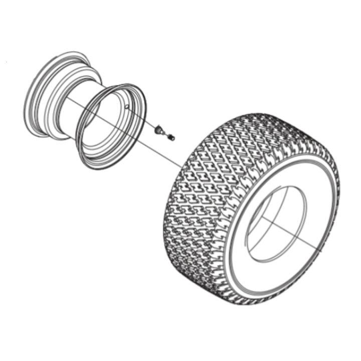 Wheel Kit TS 112, TS 114, TC 215T, TC 220T, TS 112, TS 114, TS 215T, TS 217T in the group  at Gräsklipparbutiken (5311479-42)