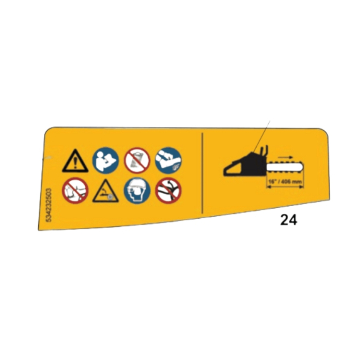 Label Warning 16Ãƒâ€š Bar 5342325-03 in the group  at Gräsklipparbutiken (5342325-03)