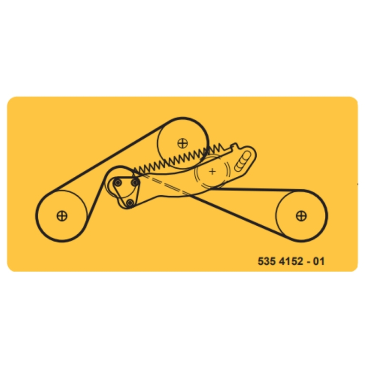 Sticker Belt tensioning in the group at Gräsklipparbutiken (5354152-01)