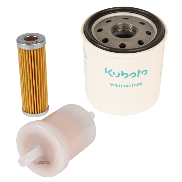 Maintenance kit with engine oil filter, pre fuel filter, fuel filter - every 100h (200h commercial) in the group at Gräsklipparbutiken (5360480-02)