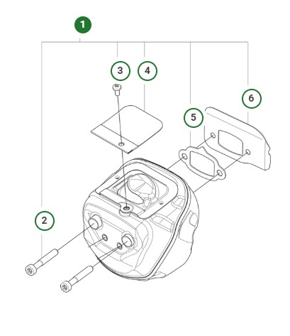 Silencer kit 564XPG in the group at Gräsklipparbutiken (5361817-01)
