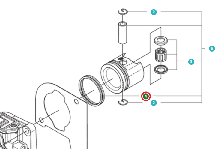 Piston Ring 5375365-01 in the group  at Gräsklipparbutiken (5375365-01)