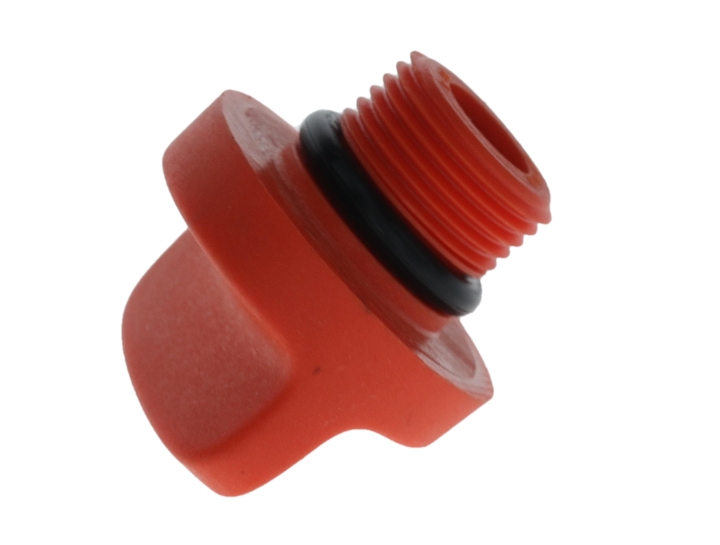 Locking screw, red in the group at Gräsklipparbutiken (5376640-01)