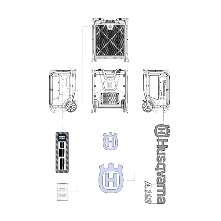 Decal kit of 100 in the group at Gräsklipparbutiken (5402314-01)