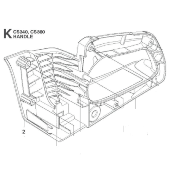 Rear Handle 5760255-01 in the group at Gräsklipparbutiken (5760255-01)