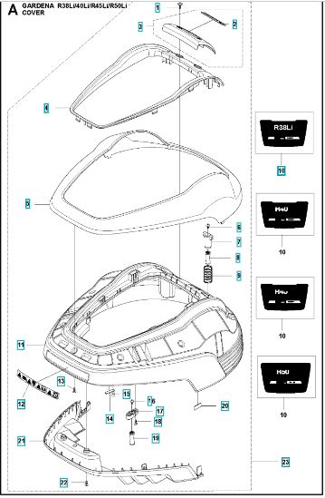 Body System R50Li 5779553-08 in the group  at Gräsklipparbutiken (5779553-08)