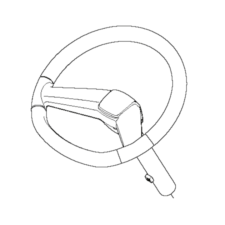 Complete Steering Wheel, Black, Long in the group  at Gräsklipparbutiken (5779604-03)