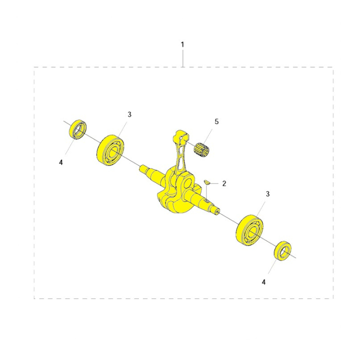 Crankshaft, Kpl in the group at Gräsklipparbutiken (5783851-01)