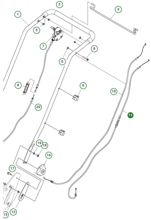 Wires, Drive 5821052-01 in the group  at Gräsklipparbutiken (5821052-01)