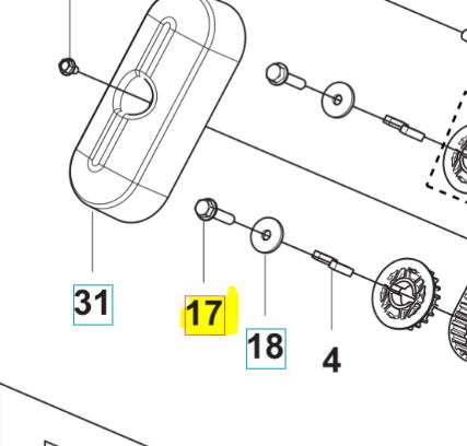 Screw, M8X35 Left Hand Threaded 5825085-01 in the group at Gräsklipparbutiken (5825085-01)