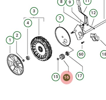 Pinion Pm, 11T, 21.25Mm Root D in the group  at Gräsklipparbutiken (5827017-01)