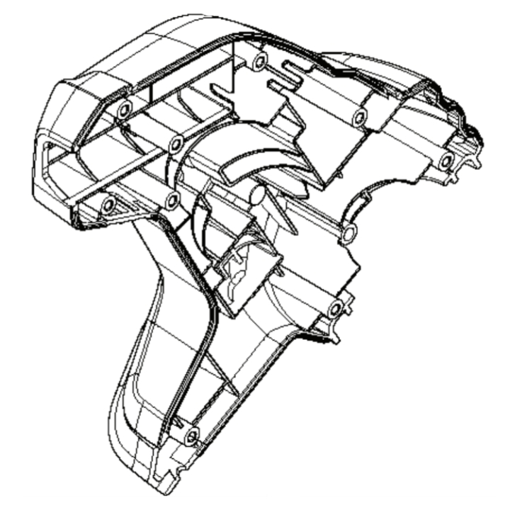 Engine cover Left in the group Spare parts Husqvarna 136LiL at Gräsklipparbutiken (5853282-01)