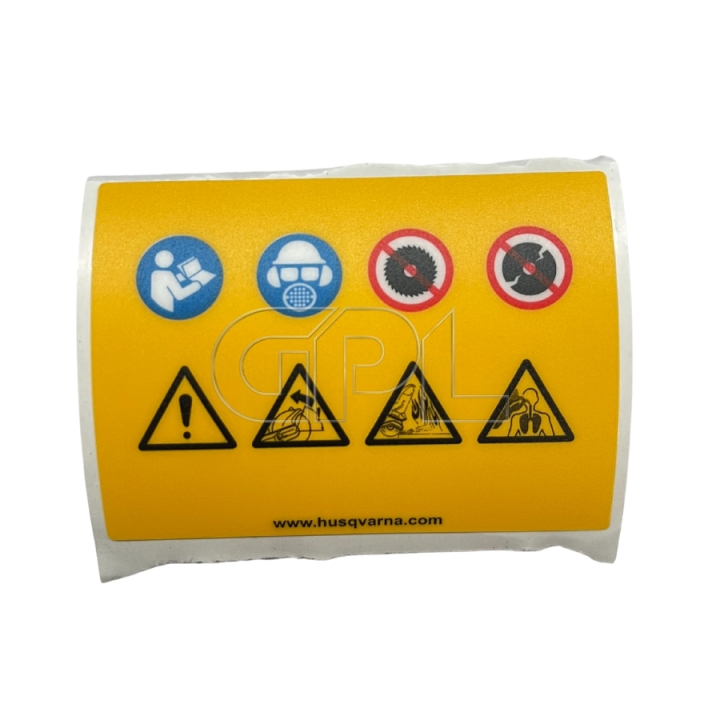 Decal warning K3000 ROW in the group at Gräsklipparbutiken (5868657-02)