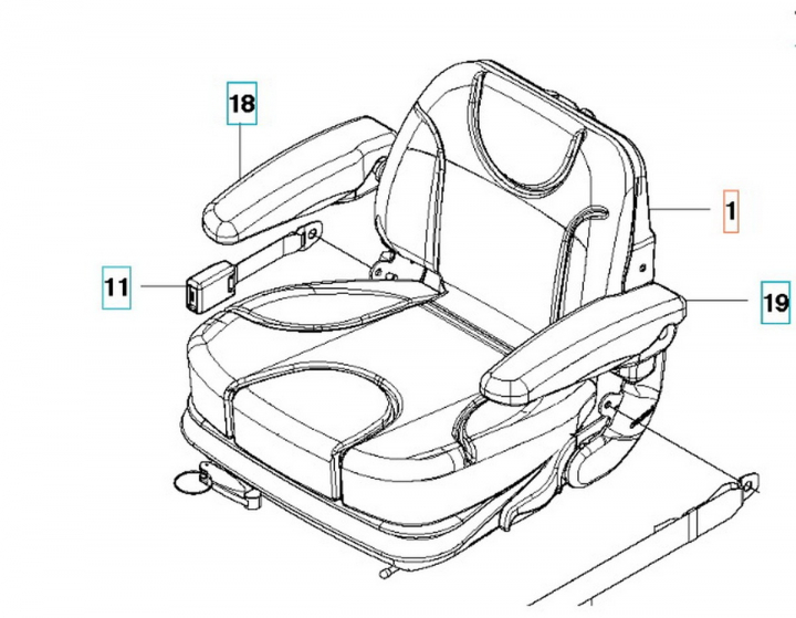 Seat Compl 5886120-01 in the group at Gräsklipparbutiken (5886120-01)