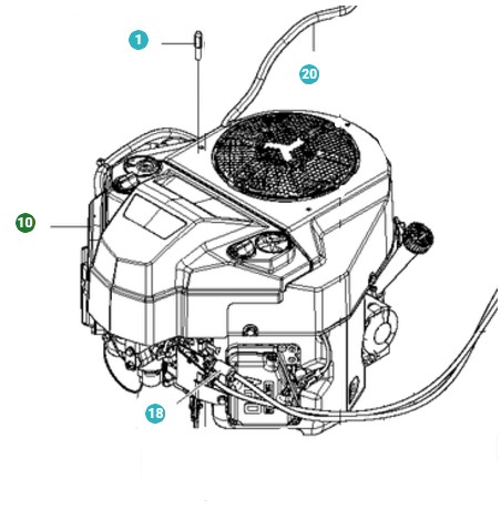 Motor KAWASAKI FS651V in the group  at Gräsklipparbutiken (5906368-01)