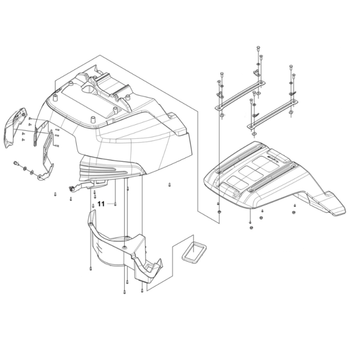 Engine Hood Assy R418Tsx Awd 5909009-03 in the group  at Gräsklipparbutiken (5909009-03)
