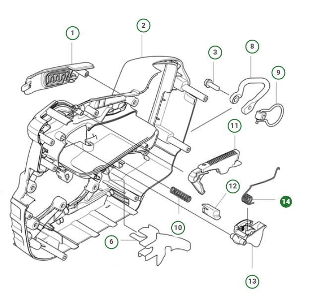 Spring Throttle 5930642-01 in the group Spare parts Husqvarna T540i XP at Gräsklipparbutiken (5930642-01)