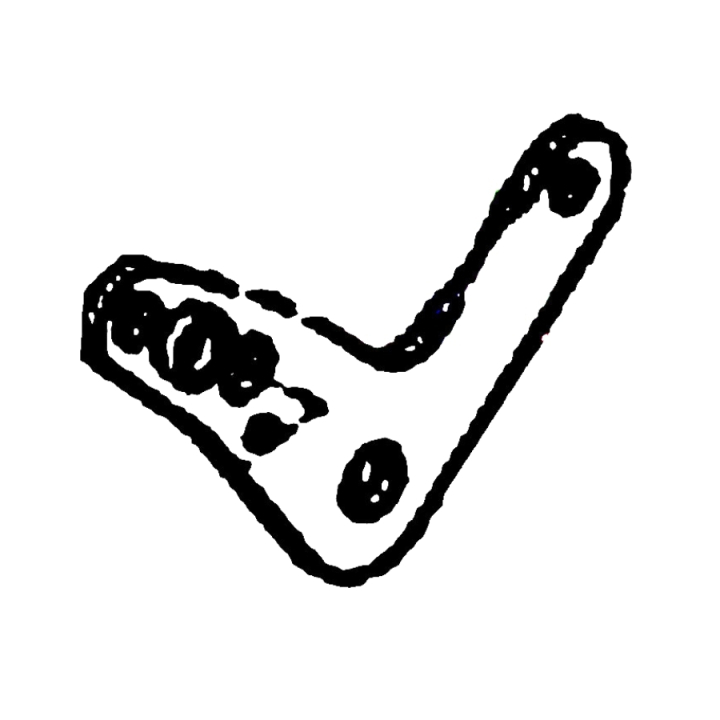 Arm bell crank, rear right, bl in the group at Gräsklipparbutiken (5930777-03)