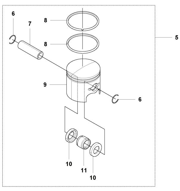 Piston Complete 5933051-01 in the group  at Gräsklipparbutiken (5933051-01)