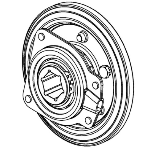 Rubber drive wheel in the group at Gräsklipparbutiken (5959262-01)