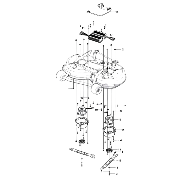 Cutting Deck System Complete in the group  at Gräsklipparbutiken (5959316-01)