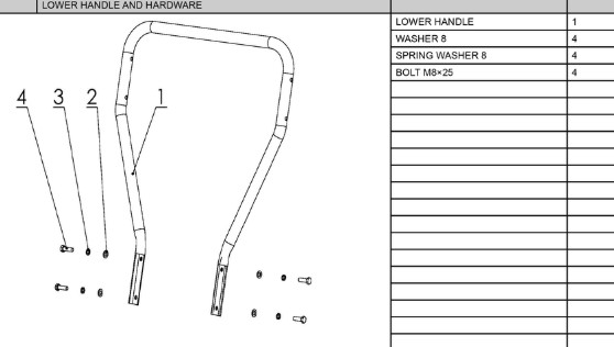 Lower handle and hardware in the group at Gräsklipparbutiken (5960138-02)