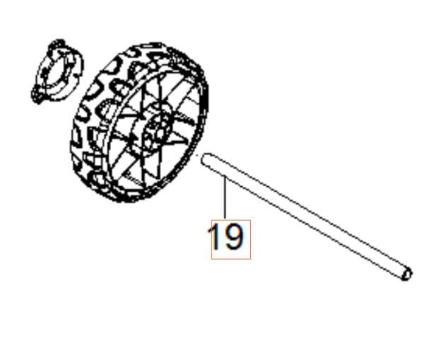 Wheel Axle 5962890-01 in the group  at Gräsklipparbutiken (5962890-01)