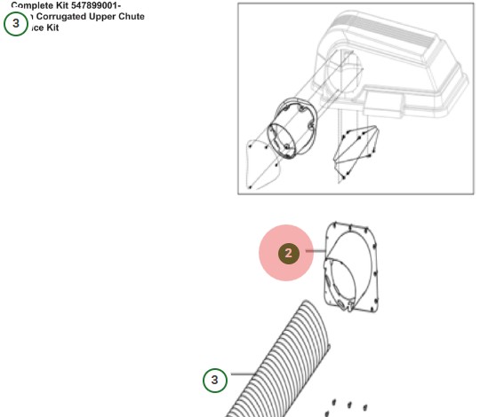 Adapter 3-bin bagger corrugate in the group at Gräsklipparbutiken (5978676-01)