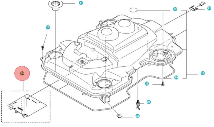 Printed Circuit Assy Pcba Appl 5979774-01 in the group  at Gräsklipparbutiken (5979774-01)