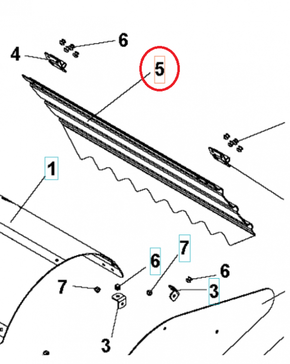 Cover Hangers Rear Screen Gray Ra 5986811-01 in the group at Gräsklipparbutiken (5986811-01)